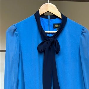 Alexia Admore Elegant Blue Dress with Bow Detail size S